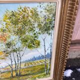 Tableau Lafontaine oil painting on canvas 72x58cm