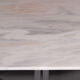 Dining table with oval Carrara marble top