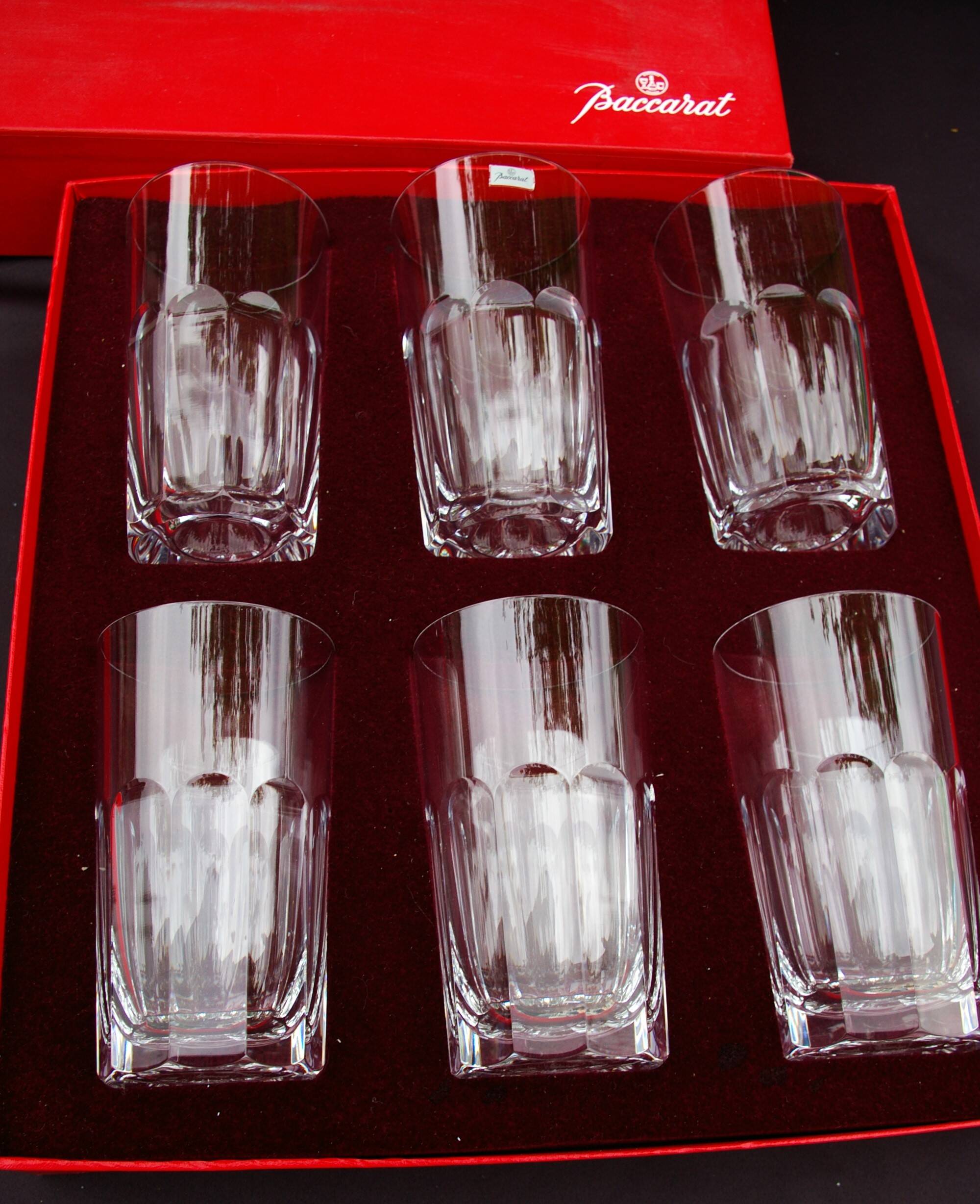 6 large glasses Cups Chopes Harcourt Crystal Baccarat - H 14,2cm