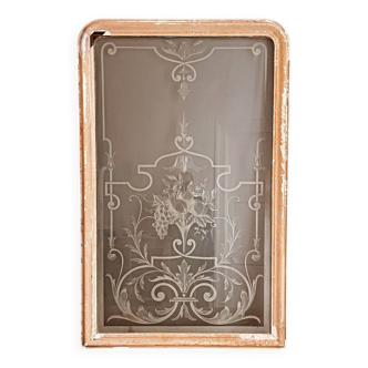 Large Art Nouveau frosted glazing from Paris 1900