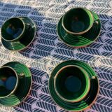 4 vintage Art Deco cups