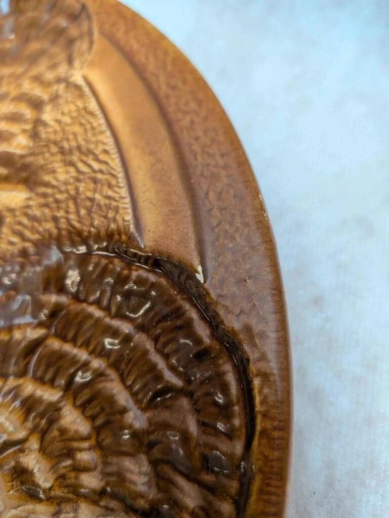 Set of 8 vintage oyster plates in majolica – Ateliers du Revernay