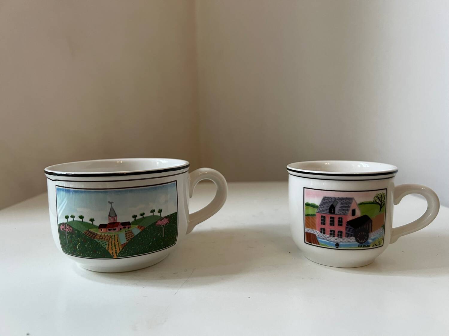 Set of 2 Villeroy & Boch cups, Naif design model