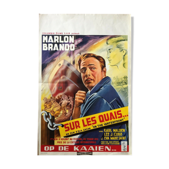 Cinema poster "On the Quays" Marlon Brando 36x54cm 1954