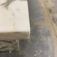 Table basse en marbre Arabescato 70s