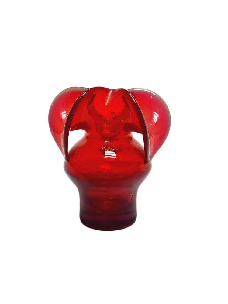 Vintage vase by Czesław Zuber for Sudety Glassworks, Poland, 1970s