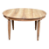 Art Deco round extendable dining table stripped in solid walnut from the 1920s.