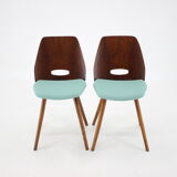 1960s set of four frantisek jirak dining chairs, czechoslovakia