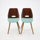 1960s set of four frantisek jirak dining chairs, czechoslovakia