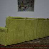 Green corduroy modular sofa, 1970s