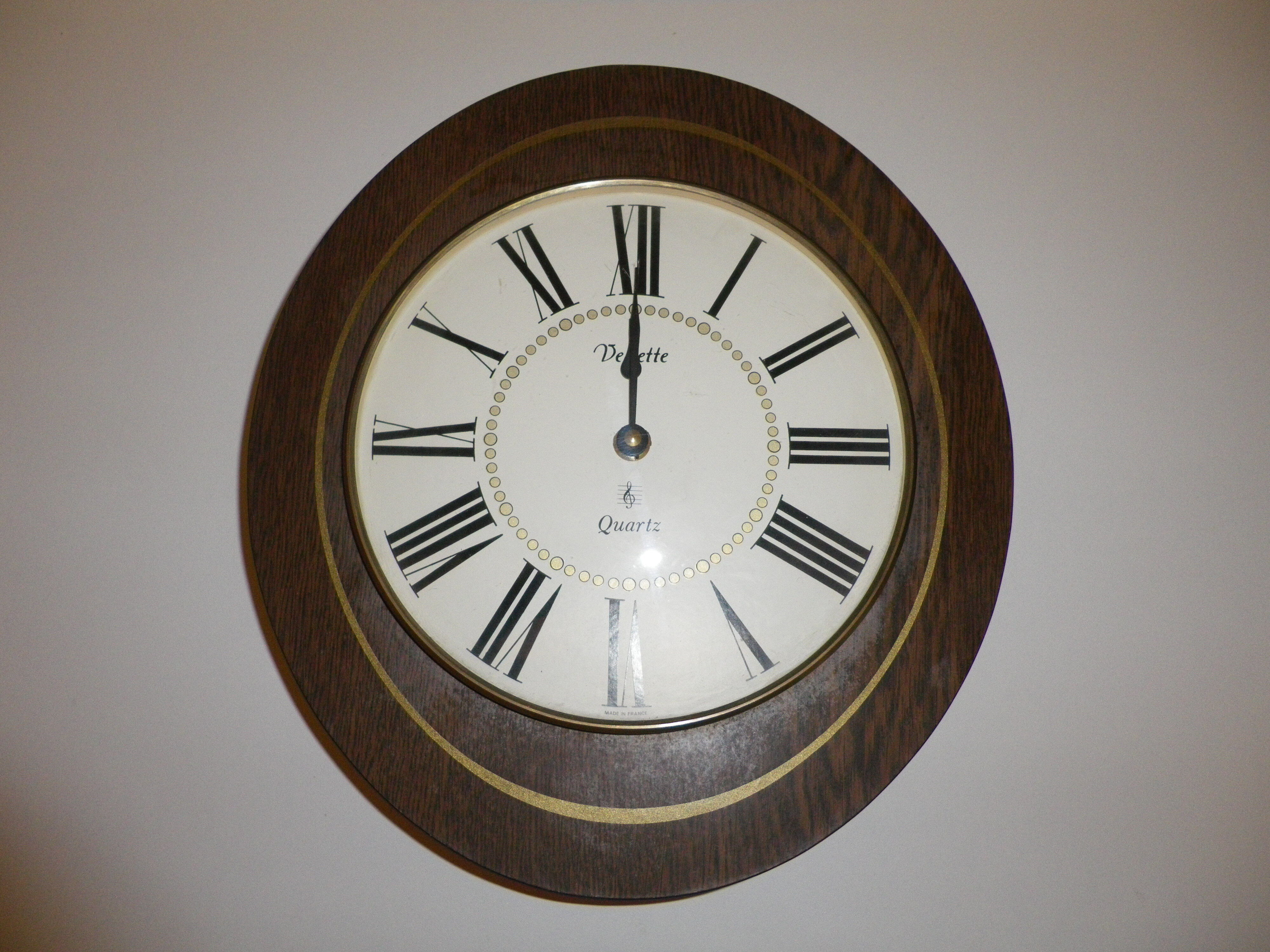 Wall Clock Star - Laiton, glass, formica - 1960s