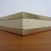 Travertine & Brass Ashtray by Fratelli Mannelli, Italy, 1970s