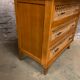Chest of drawers vintage rattan and oak compass feet