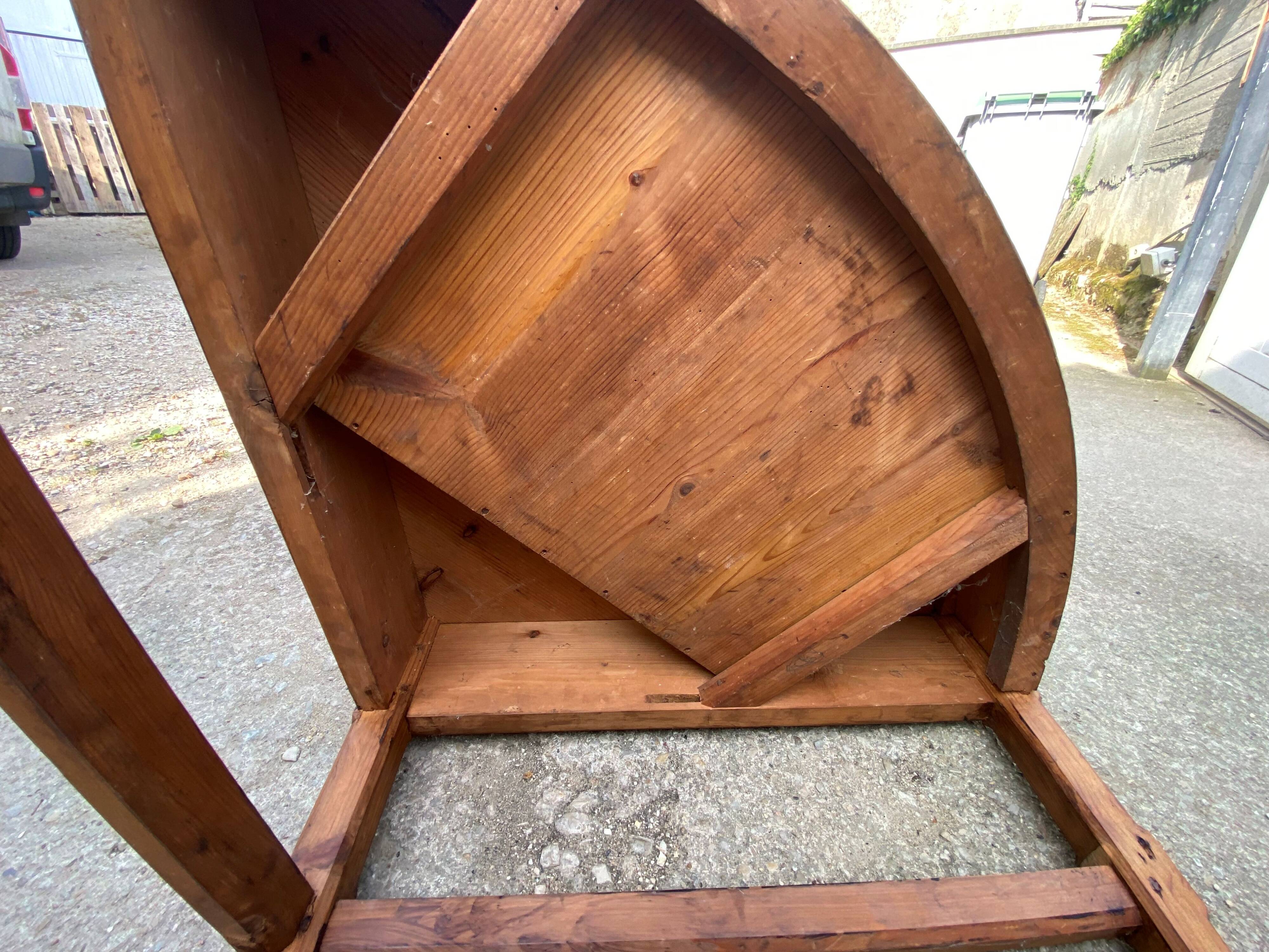 Solid wood corner desk table with 1 drawer