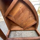 Table bureau d’angle coin en bois massif avec 1 tiroir