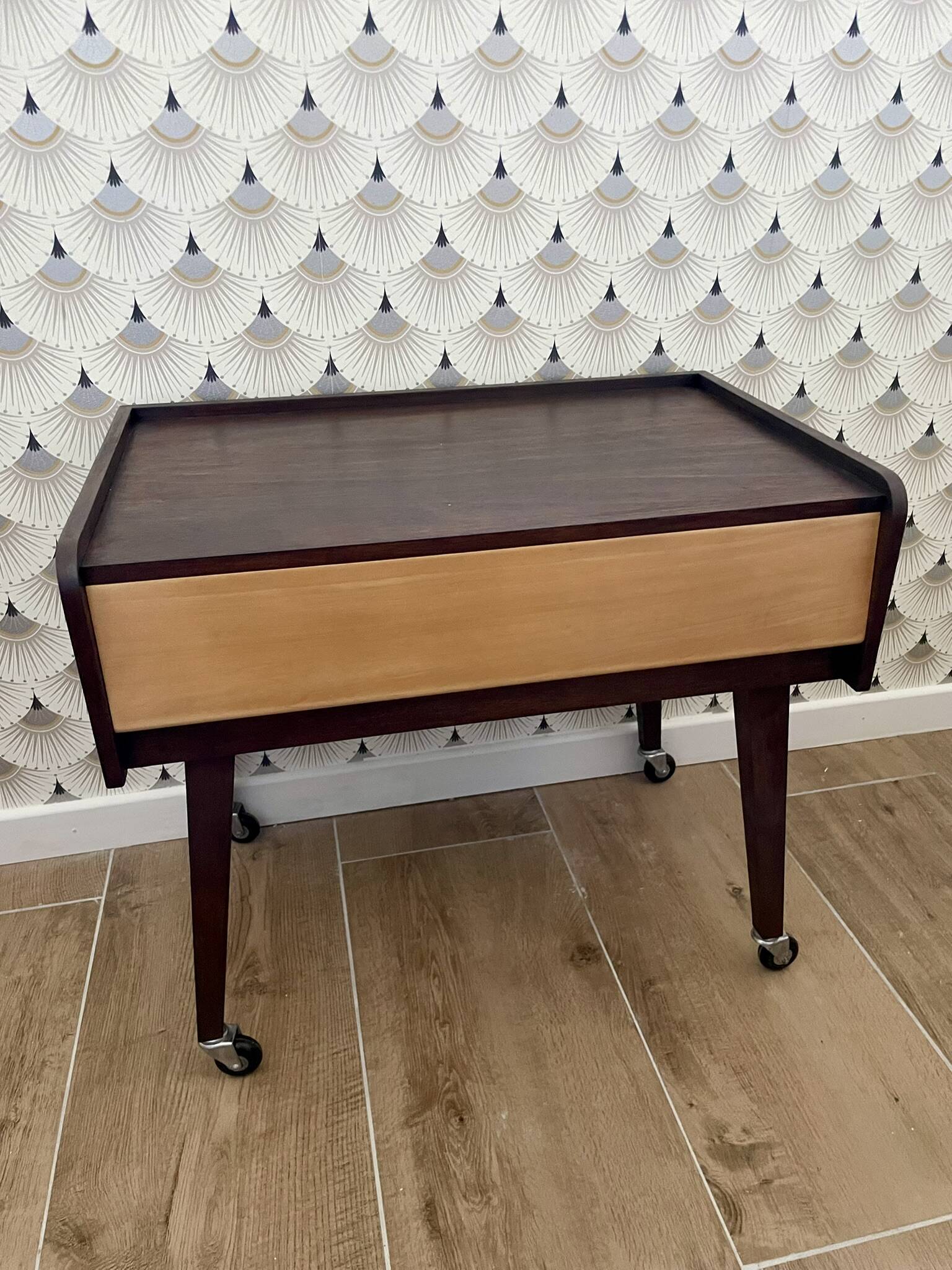 1950s wheeled dessert trolley