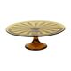 Amber Art Deco Cake Stand Pastry Dish Scailmont