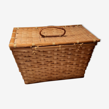 Vintage wicker storage basket