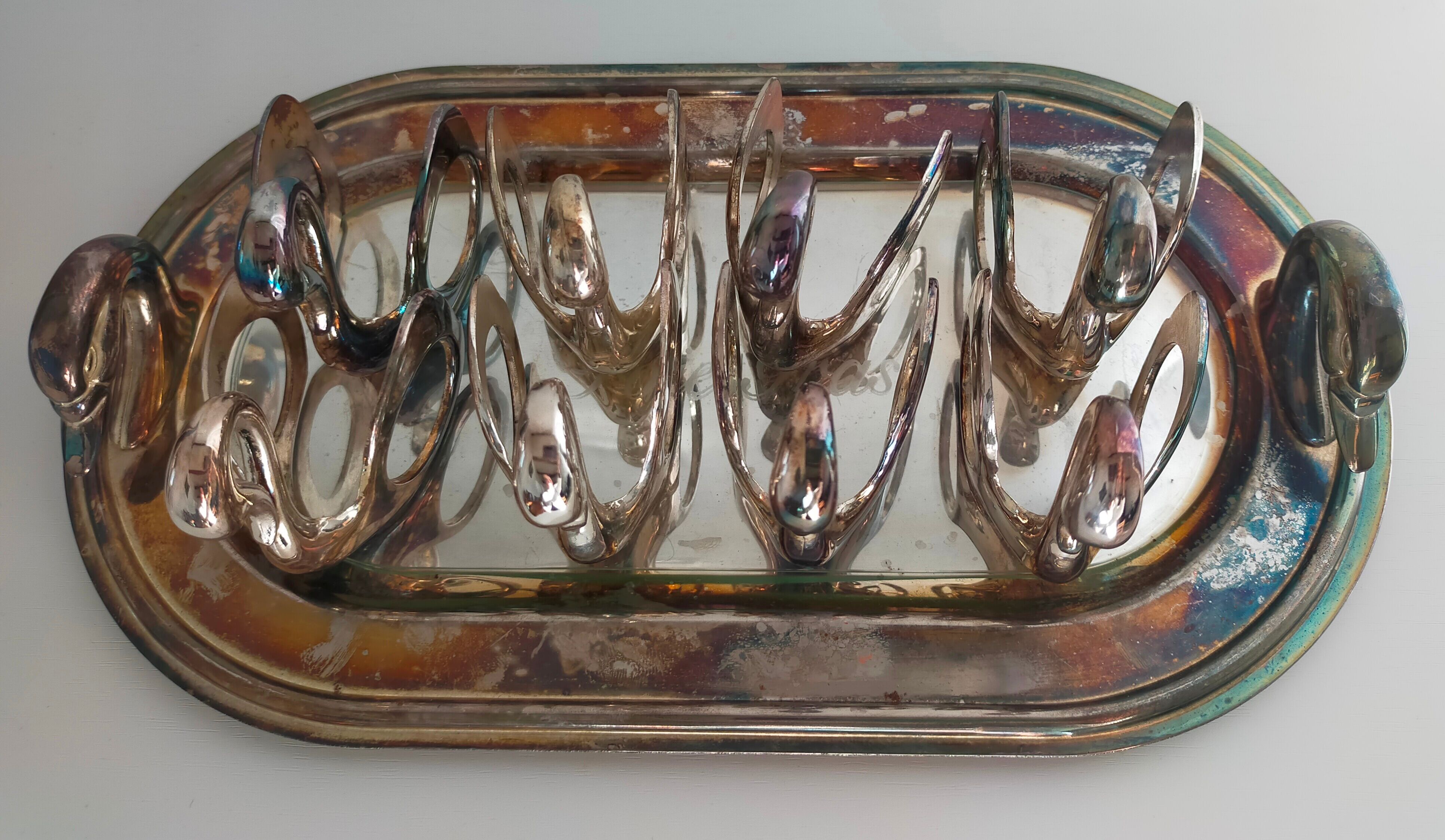 Silver metal foie gras set