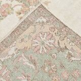 6x11 Beige & Cream Oriental Floral Pattern Vintage Rug, 189x329Cm