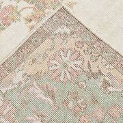 Tapis vintage à motif floral oriental beige et crème 6x11, 189x329 cm