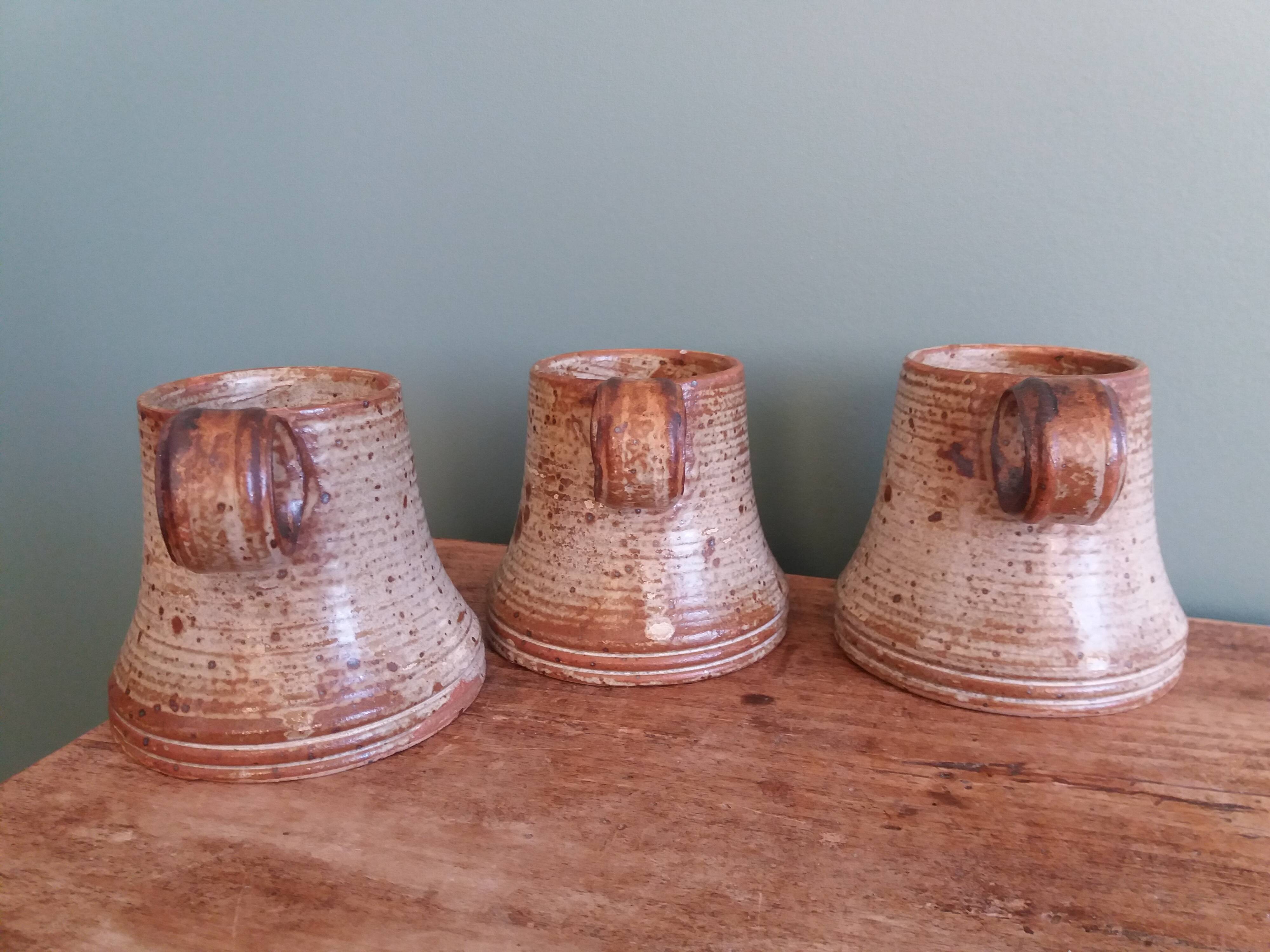 Stoneware mugs from Puisaye by Jean-Pierre Prud’homme