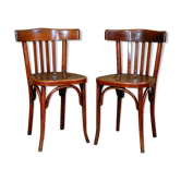 Paire chaises bistrot Fischel Wissembourg années 30