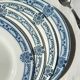 6 Petites Assiettes Terre de fer bleue Salins modèle Arbois Ennege