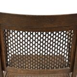 Art Deco oak armchair with webbing 1950s minimalist
