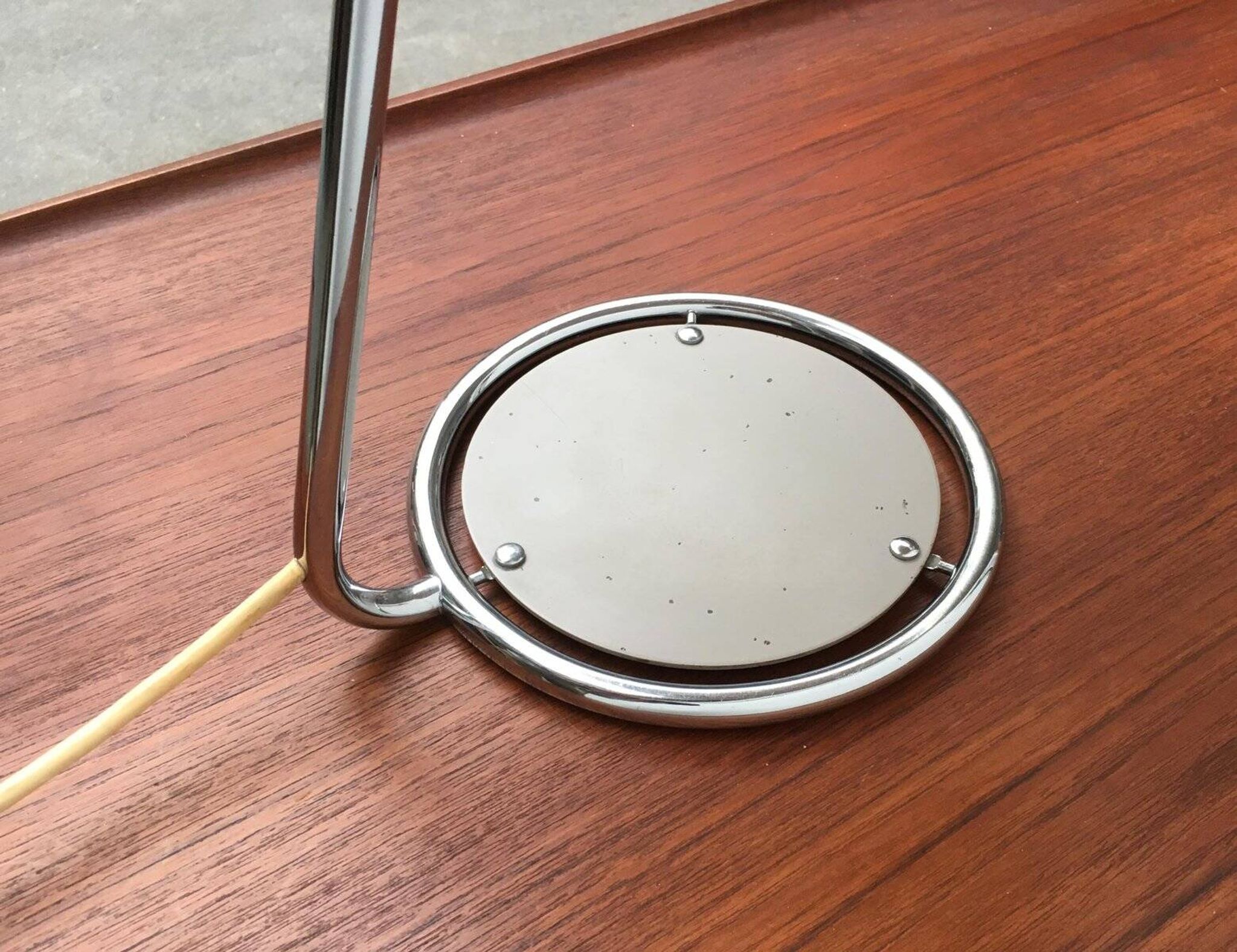 Mid-Century German table lamp model 6761 in metal by Christian Dell for Kaiser Leuchten, 1960s.
