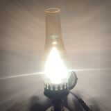 Matching pair of bronze wall sconces oil lamp style