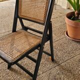 2 chaises pliantes en cannage
