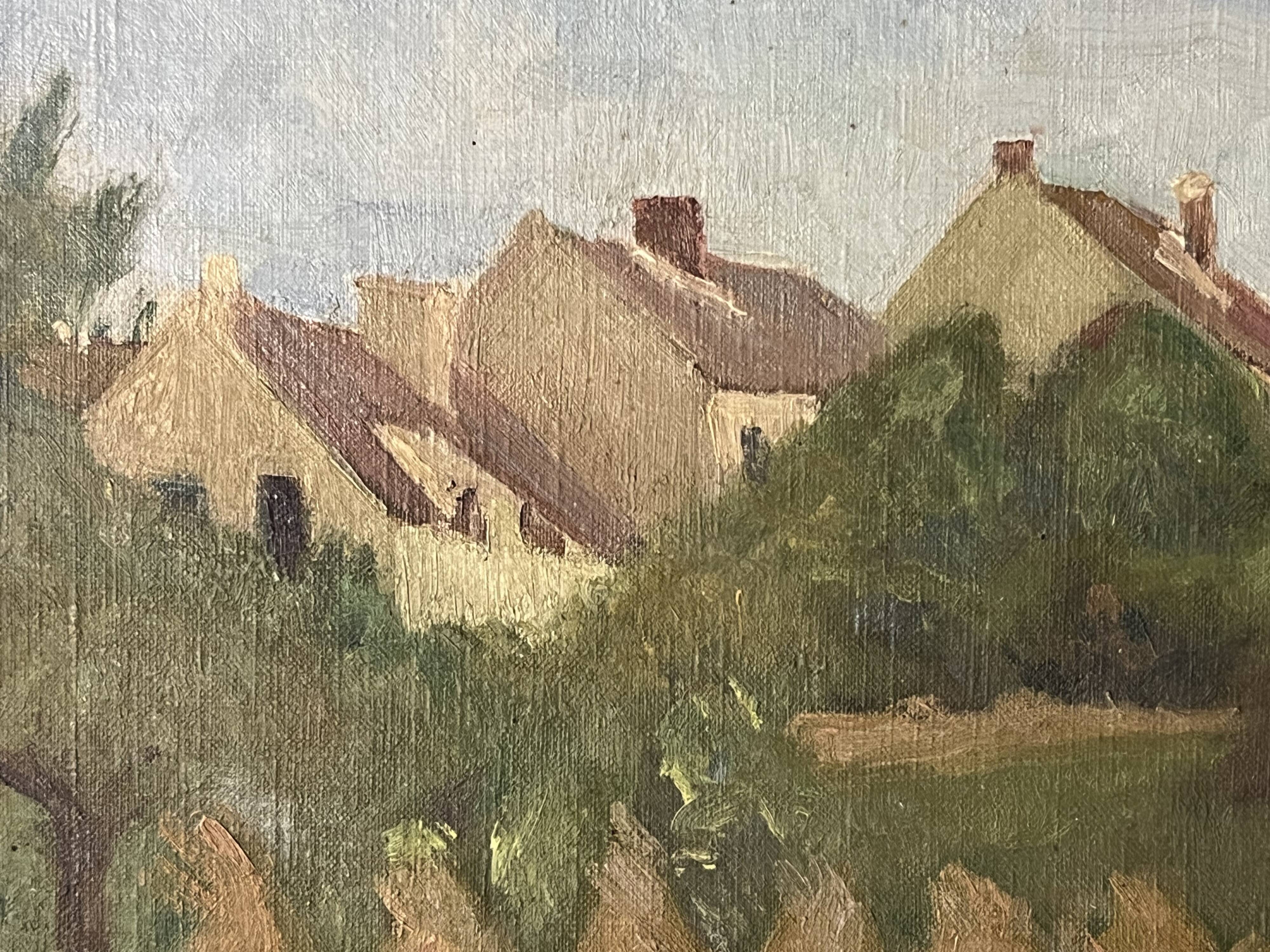 André Meaux Saint-Marc "rural landscape" Oil on canvas signed