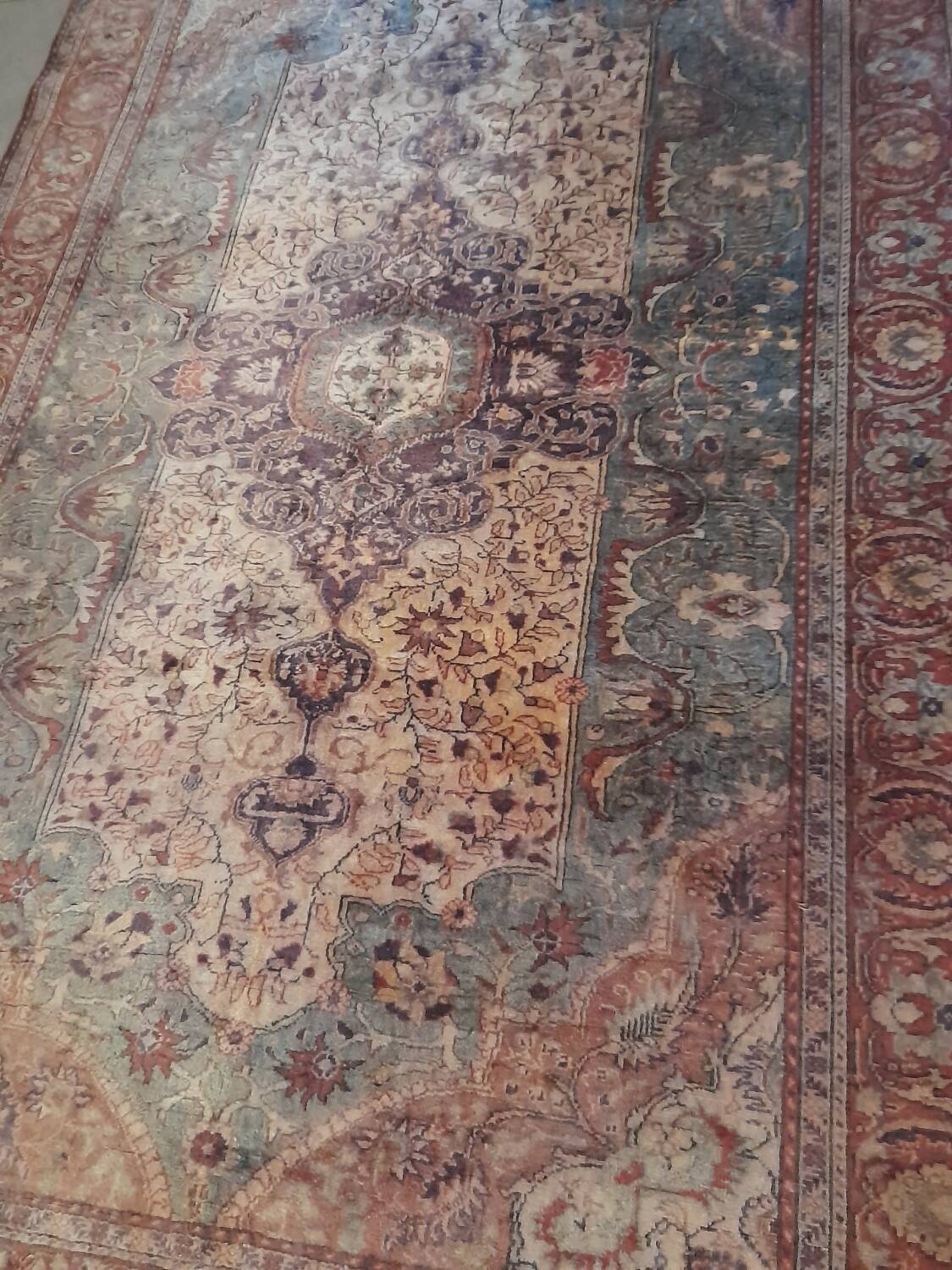 Large silk carpet 2.44x1.36 m