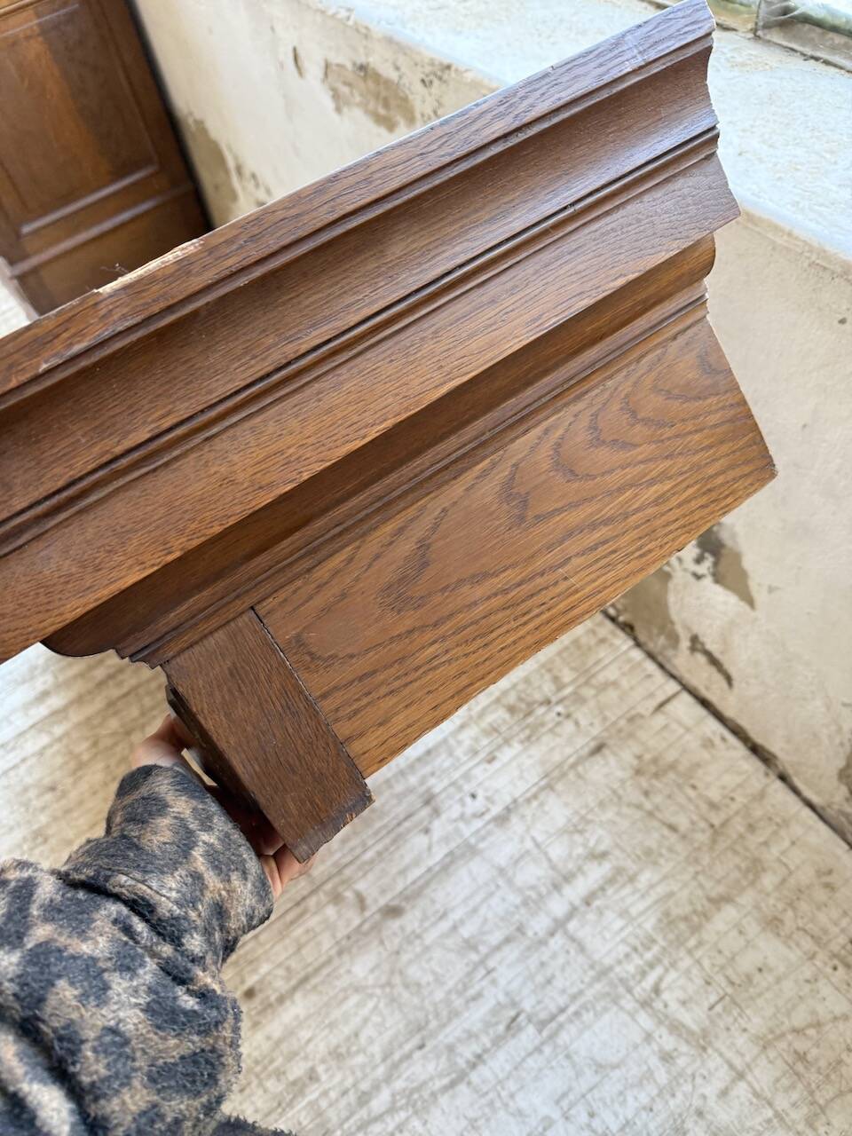 Antique XL Napoleonic oak glass bookcase, 19th century