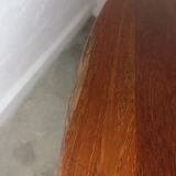 Scandinavian extendable round dining table in teak