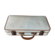 Old set of wooden balls in his suitcase