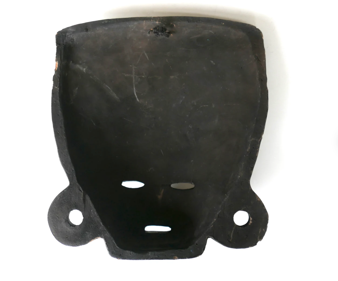 Black Mayan mask in terracotta, 70s