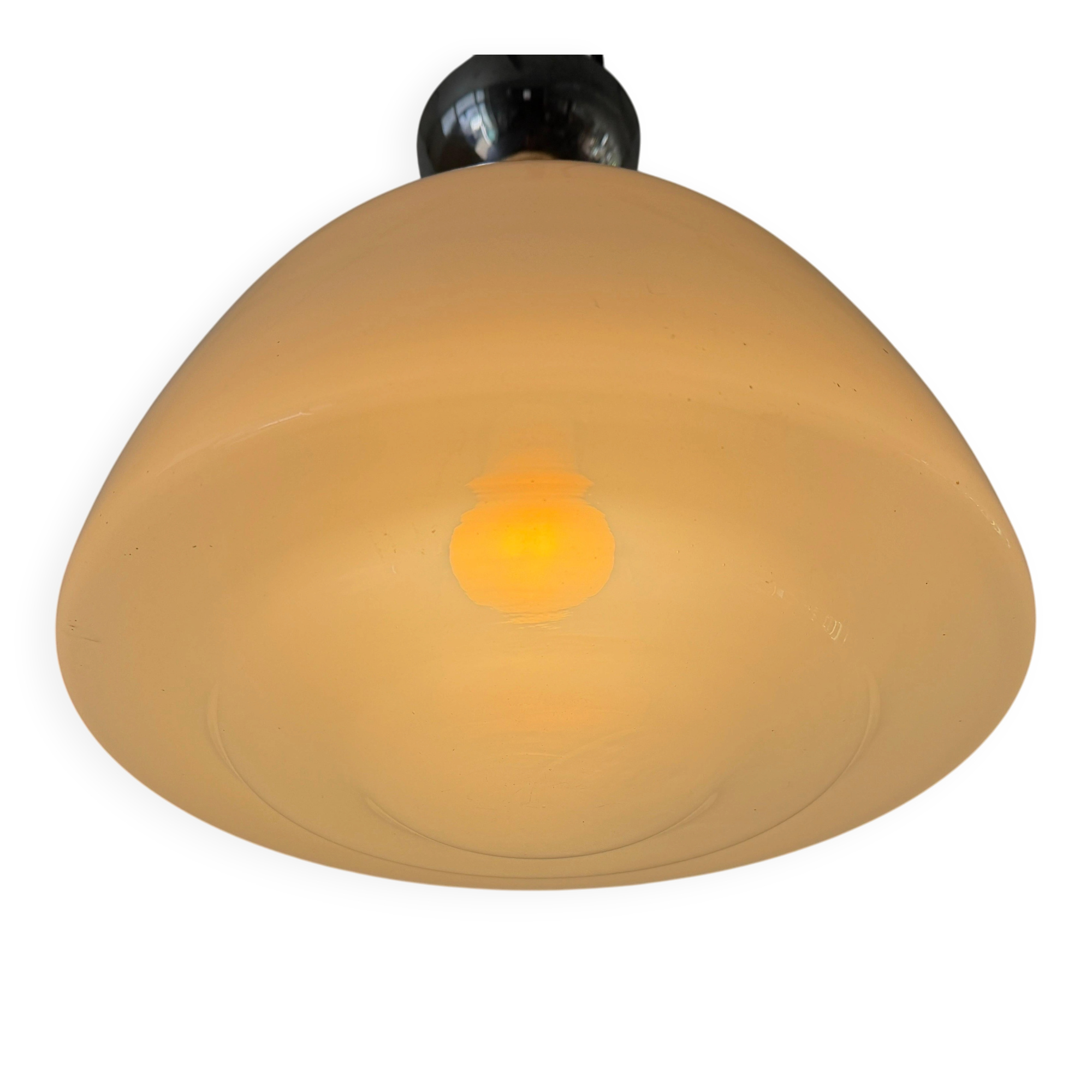 Opal glass ceiling light in Bauhaus style, Art Deco, 1940s, Germany