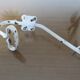 Pair of white metal hooks 30s 40s