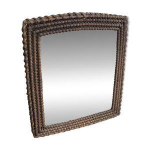 Miroir mural rotin osier