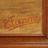 Tableau religieux huile sur toile Saint Roch du XXème siècle