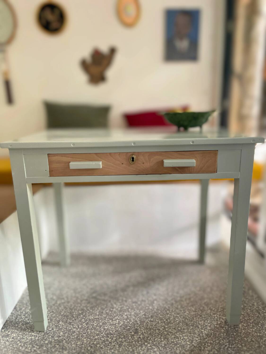 Painted wooden desk