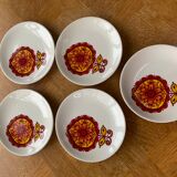 5 plates kg luneville France vintage 1970