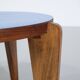 Blue lacquered wooden coffee table - 1950s