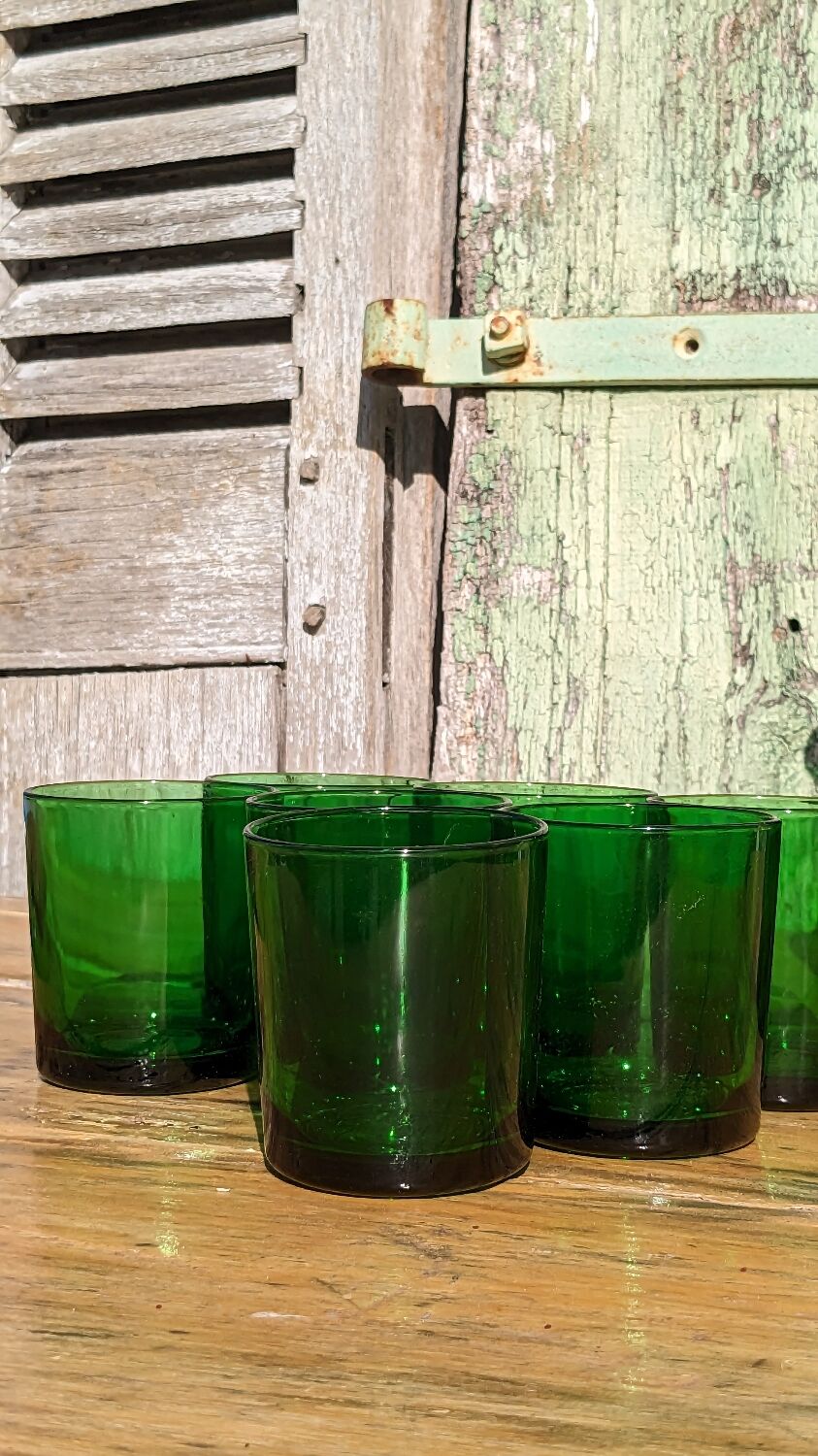 Vintage glass and carafe service