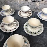 6 cups and saucers, late 60s