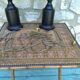Pair of turned wooden lamps