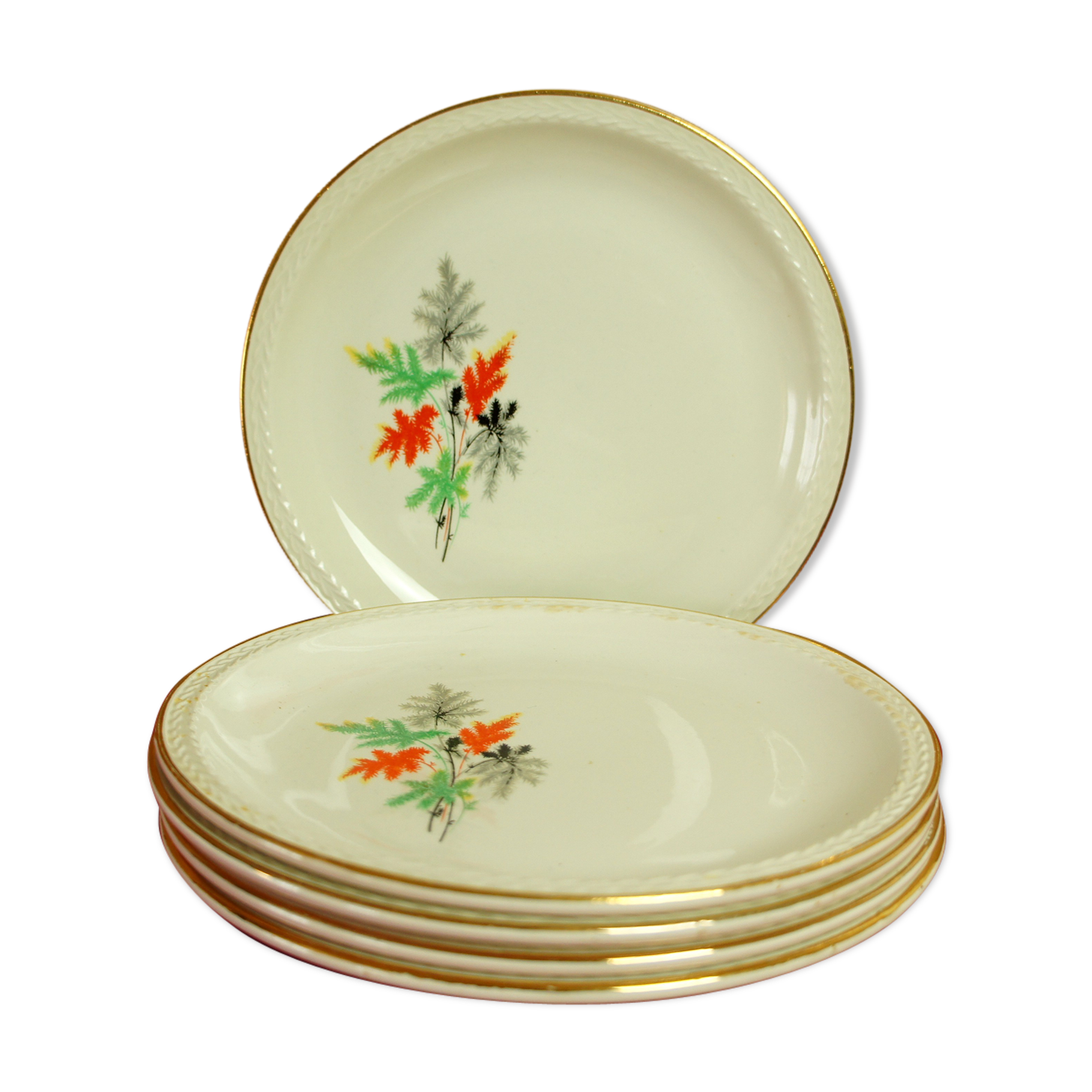 Set of 5 dessert plates
