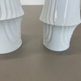 Set of 2 Original Porcelain Op Art Vase Made by Royal Bavaria KPM Germany, 1970s